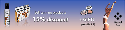 15% discount on Natural Tan self tanning
