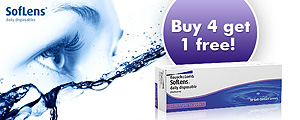 Buy 4 SofLens Daily Disposable 30p get 1 free!