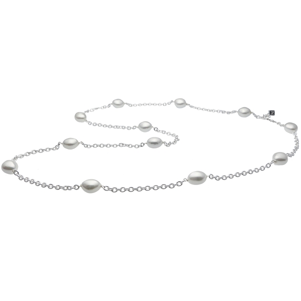 Helena Necklace - White/Silver