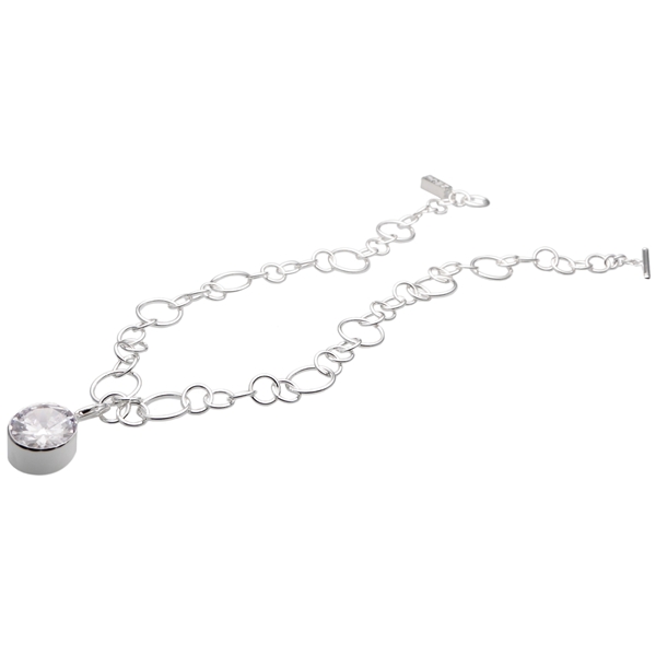 Mirella Necklace - Clear/Silver