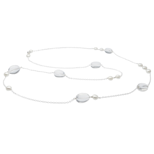 Paula Necklace - Clear/White
