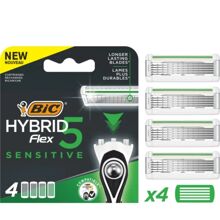 BIC Hybrid Flex 5 Sensitive Blades 4 each/packet