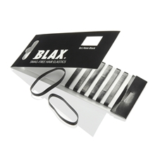 8 each/packet - Black - Blax Snag Free Hair Elastics
