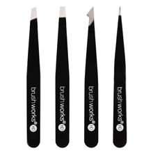 Brushworks HD 4 Piece Tweezer Set