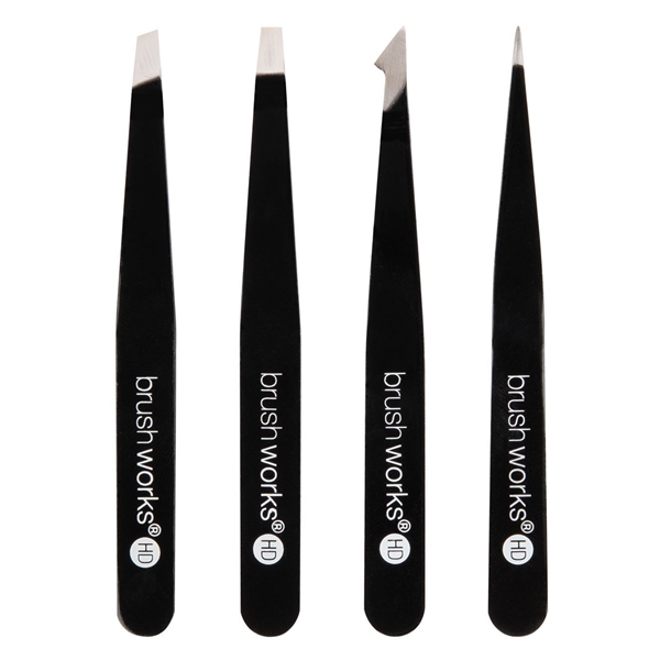 Brushworks HD 4 Piece Tweezer Set