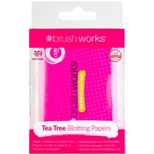 100 each/packet - Brushworks Tea Tree Blotting Papers