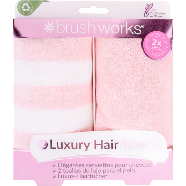Brushworks HD Luxuary Hair Towels - 2 Pack (Picture 1 of 2)