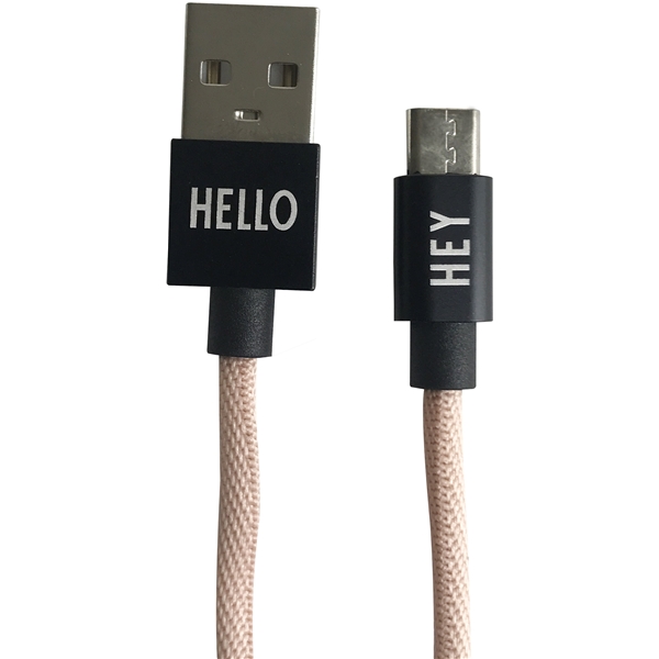 Design Letters Micro USB Cable 1 M Nude (Picture 1 of 2)