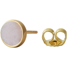 Design Letters Earring Stud Pink Opal Gold