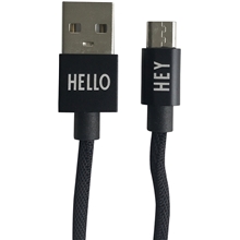 Design Letters Micro USB Cable 1 M Black