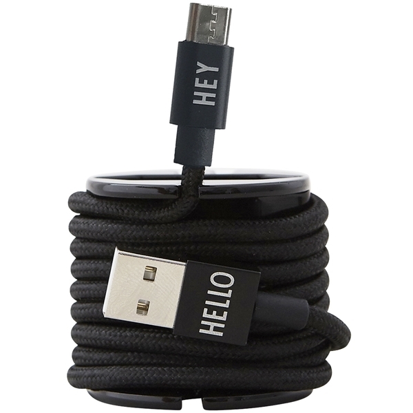 Design Letters Micro USB Cable 1 M Black (Picture 2 of 2)