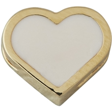 Nude - Design Letters Enamel Heart Charm Gold