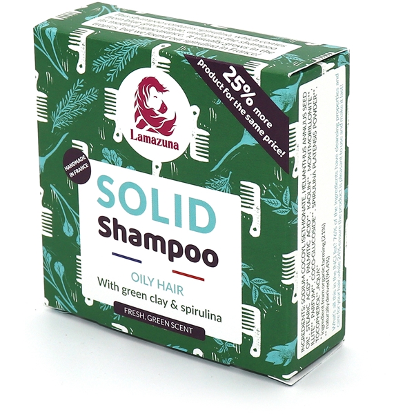 Lamazuna Solid Shampoo Oily Hair w Green Clay (Picture 1 of 3)