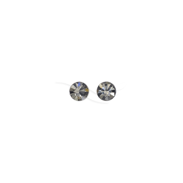 Silver Plated Round Stud Earrings