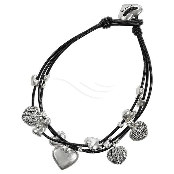 Leather Heart Bracelet