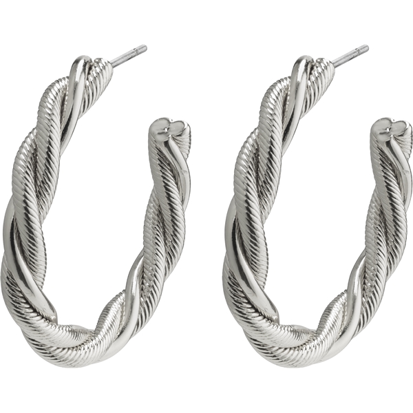 26202-6063 Baya Twisted Silver Earrings (Picture 1 of 2)