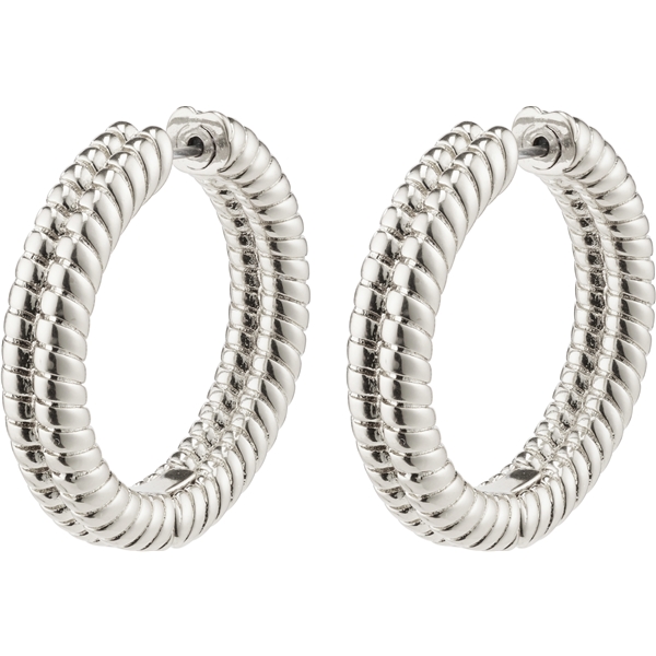 14214-6023 Belief Chunky Snake Chain Hoops (Picture 1 of 4)