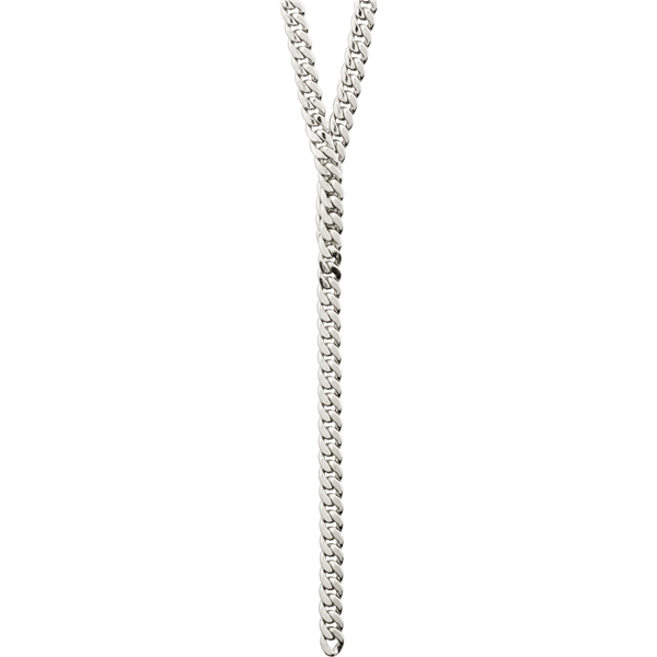 12221-6011 COURAGEOUS Curb Chain Silver Necklace (Picture 1 of 3)