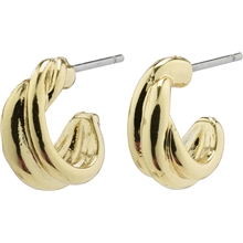 60221-2003 JONNA Twirl Huggie Hoop Earrings 1 set
