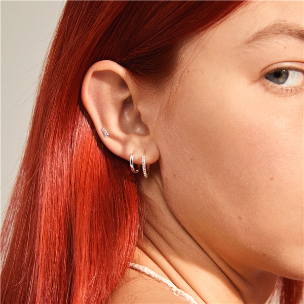 26222-6093 MARINE Hoop & Crystal Earrings (Picture 2 of 3)