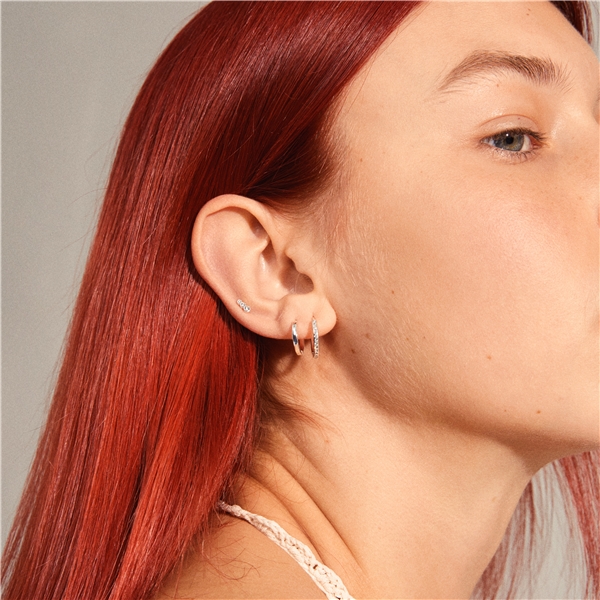 26222-6093 MARINE Hoop & Crystal Earrings (Picture 3 of 3)