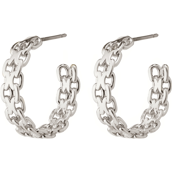 14223-6003 PEACE Chain Hoop Earrings (Picture 1 of 3)