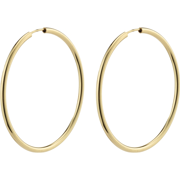 28232-2013 APRIL Gold Medium Size Hoop Earrings (Picture 1 of 3)
