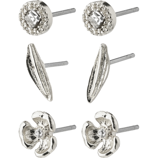 14233-6003 ECHO Earrings Silver 3-In-1 Set (Picture 1 of 3)