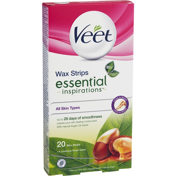 Veet Legs & Body Wax Strips Essential Inspirations